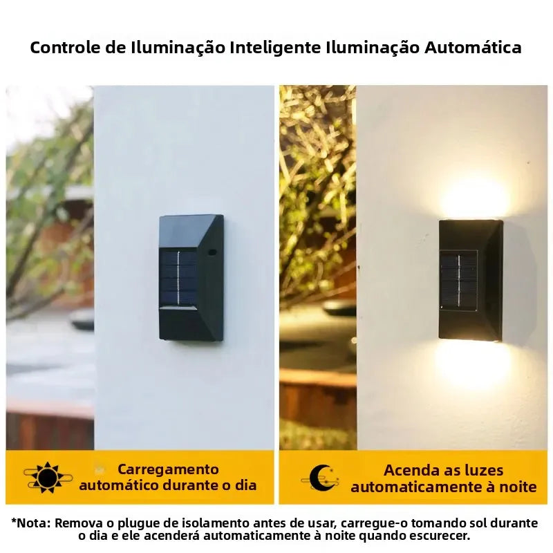 2PCS,Solar LED Lights, Outdoor Lights, Smart Light Sensors and Automatic Switches, Ideal for Courtyards and Hallways