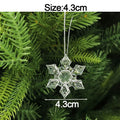 5pcs Christmas Home Decorations Crystal Acrylic Ornaments Snowflake Elk Xmas Tree Hanging Pendants Navidad 2025 New Year Gift