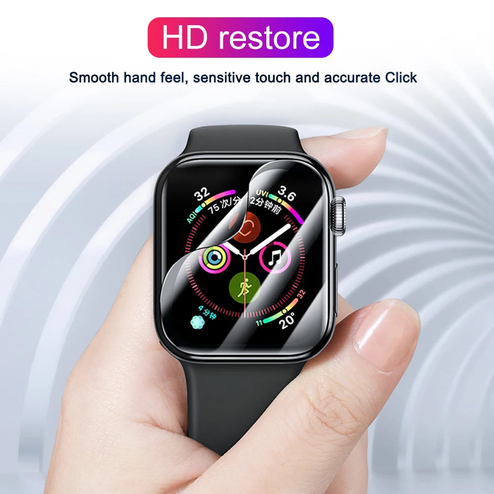 5PCS Screen Protector for Apple Watch Ultra 3 2 49MM 40MM 41MM 42MM 44MM 45MM 38MM Soft Film for iWatch Series 11 10 9 8 7 6 SE
