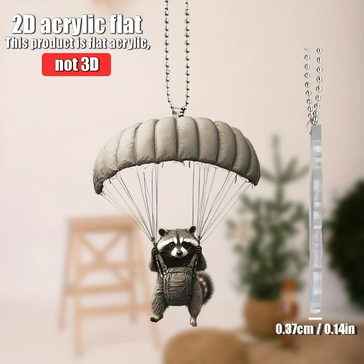 2D Plane Parachute Kangaroo Pendant Used for Car Hanging Decoration Fun Decoration Home Decoration Backpack Accessories keychain