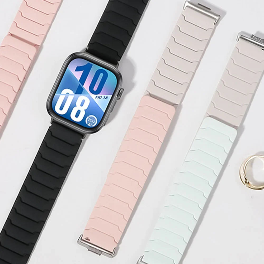 Magnetic Silicone Strap For Huawei Watch Fit 5/4/3 Sports Comfortable Replacement Wristband Huawei Watch Fit 4-5 Pro Accessories