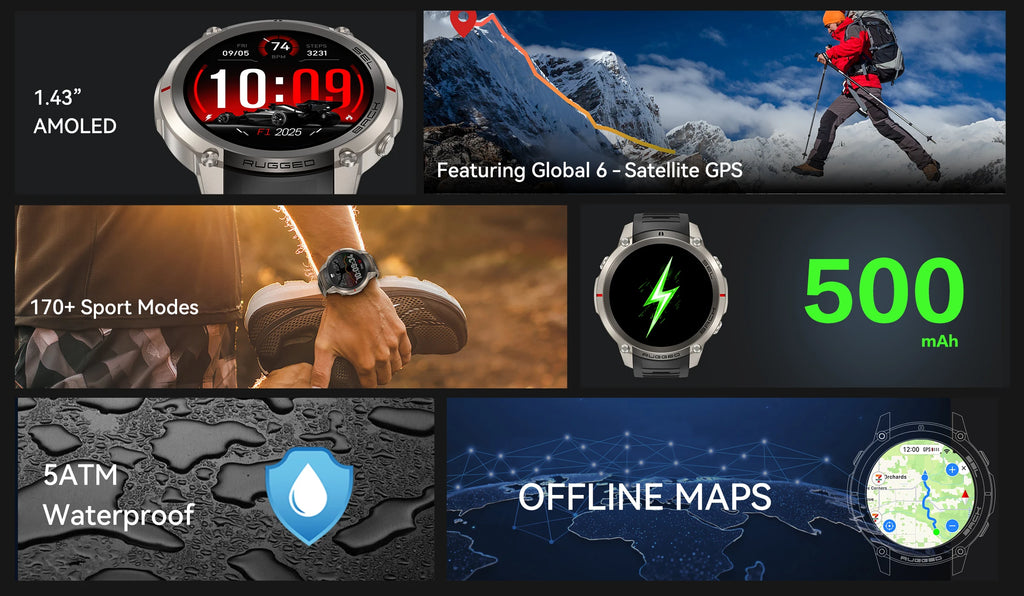 2026New Outdoor GPS Smart Watch Offline Maps Download Compass Tracking 5ATM Waterproof Tactics Sport Smart Bracelet For Men gift