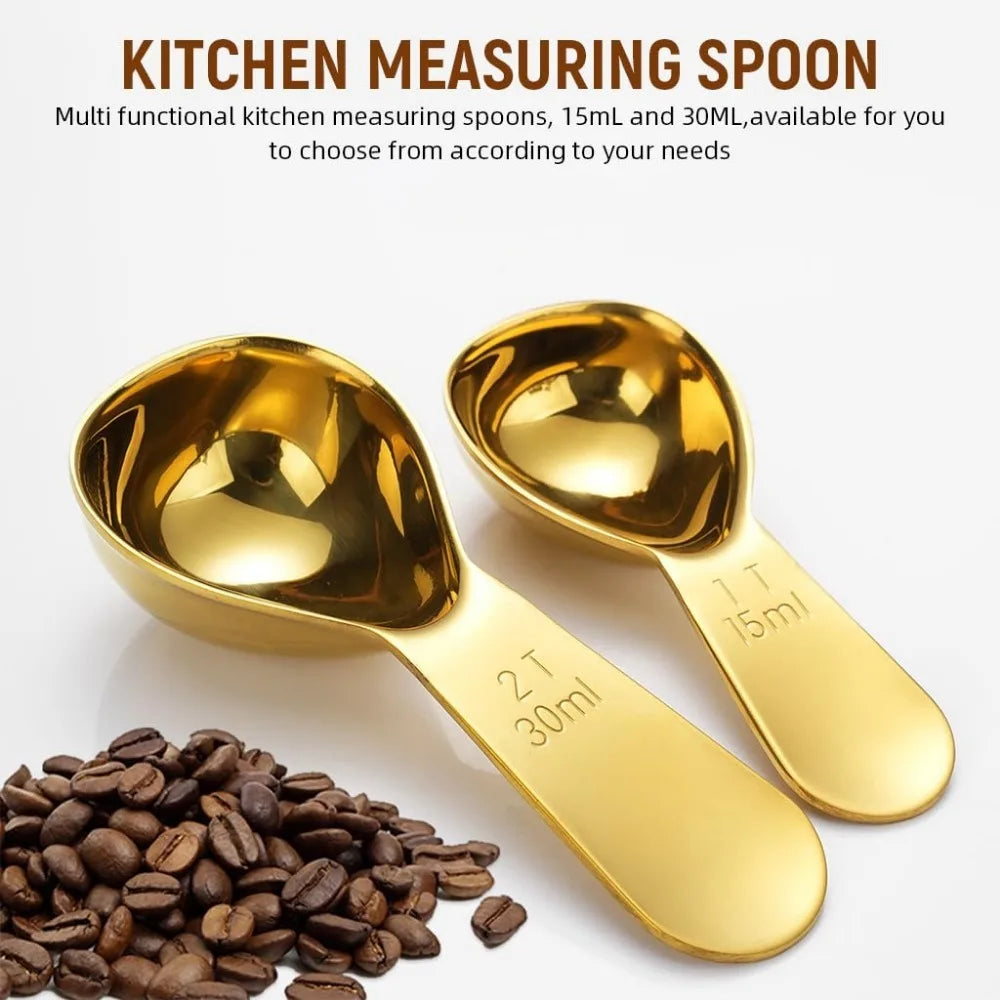 Stainless Steel Coffee Scoop, Coffee Scoops Short Handle, Tablespoon Measuring Spoons, for Coffee, Tea, Sugar, Kitchen Tool