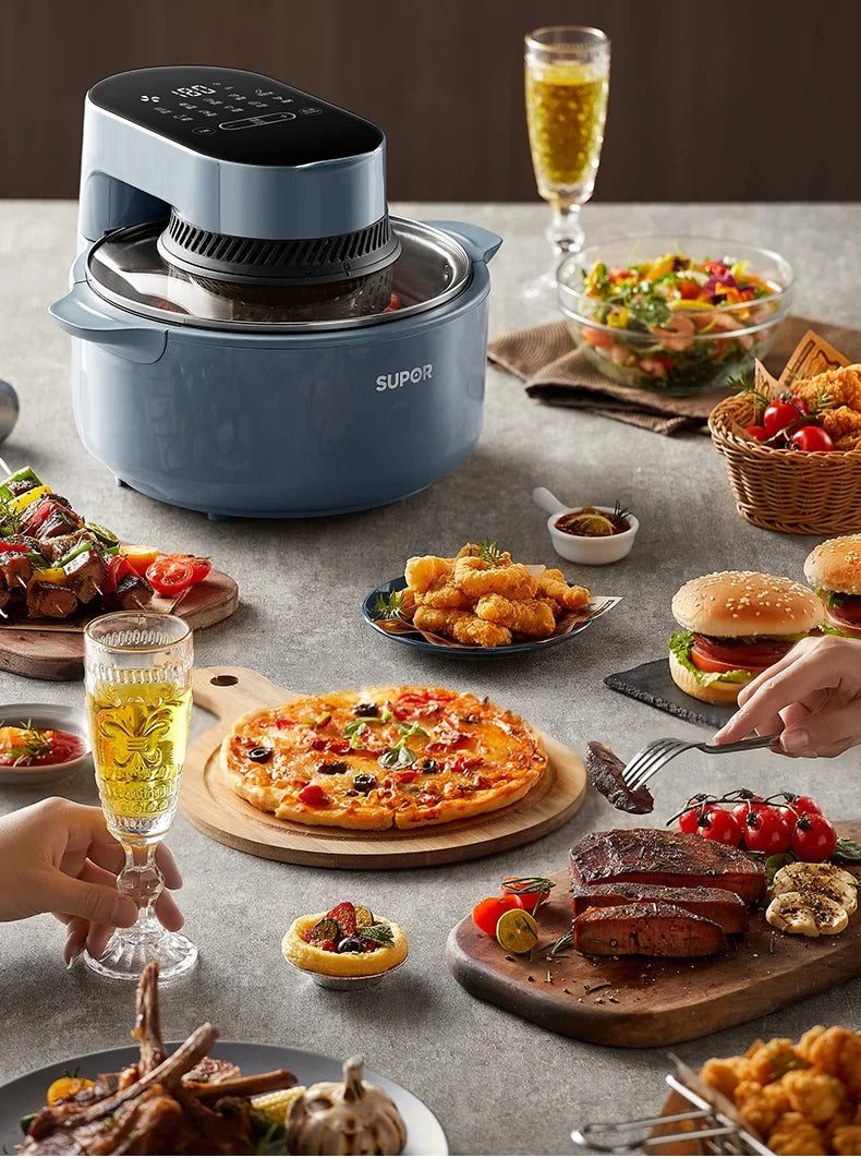 Visible 5L Large Capacity Air Fryer: Intelligent Household Oil-Free Steam Fryer.