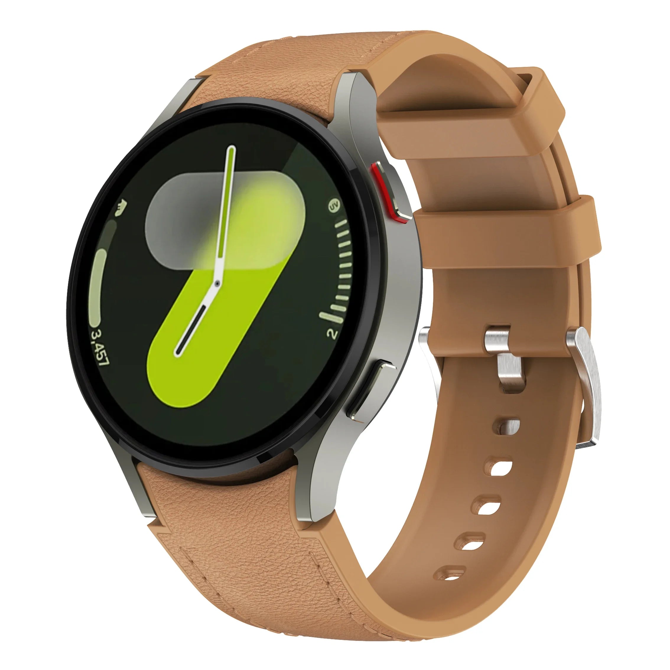 Silicone+Leather Strap for Samsung Galaxy Watch 7 6 5 4 FE 40mm 44mm No Gap Bracelet Band Watch 6 4 Classic 43/47mm 42/46mm Belt