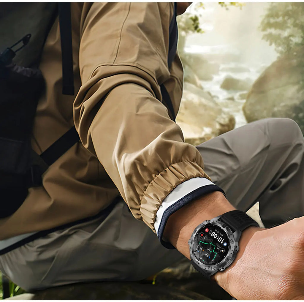2026 Outdoor GPS Smart Watch Men 2GB ROM Offline Map 730mAh Battery 3ATM Waterproof Compass Altimeter Health Monitor Smartwatch