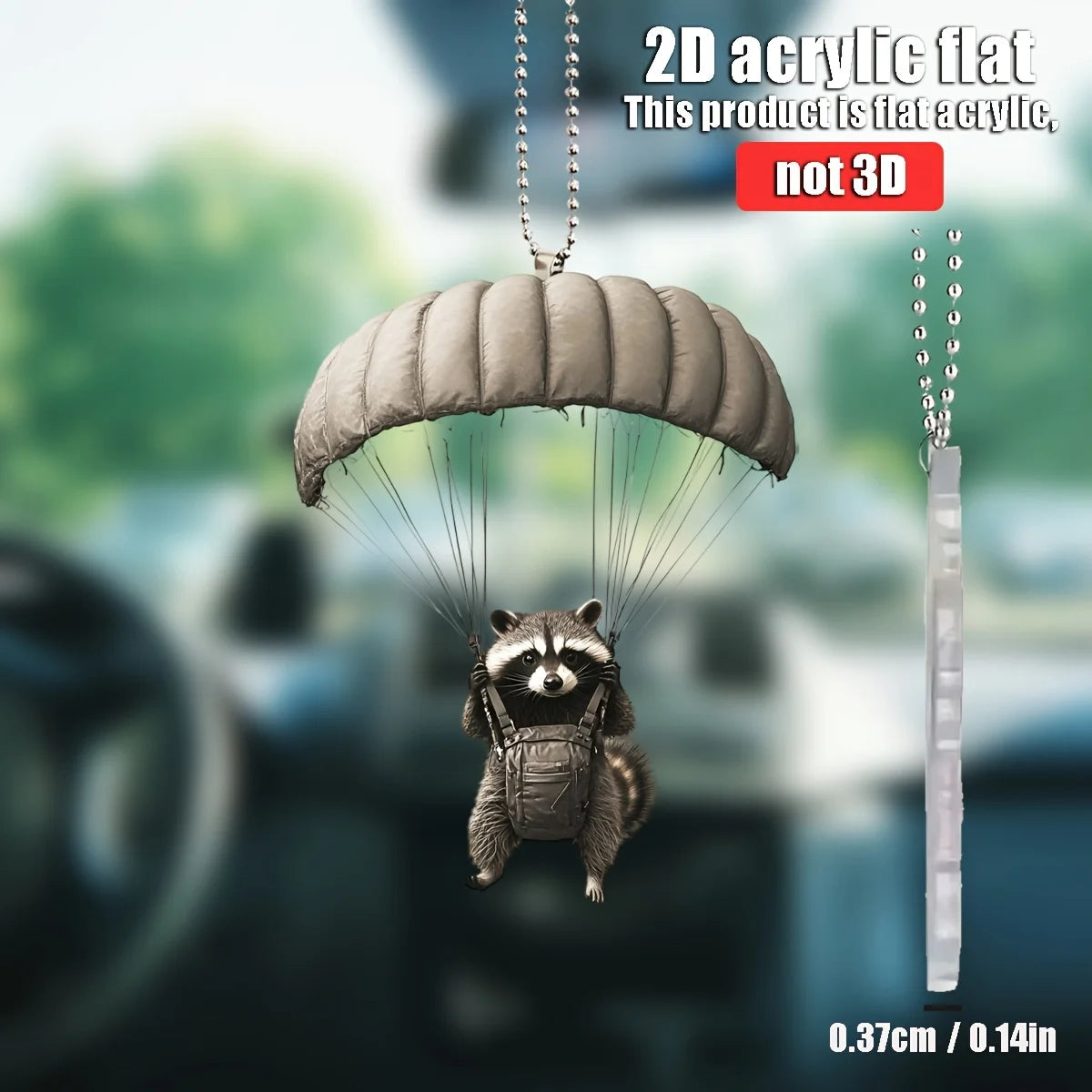 2D Plane Parachute Kangaroo Pendant Used for Car Hanging Decoration Fun Decoration Home Decoration Backpack Accessories keychain