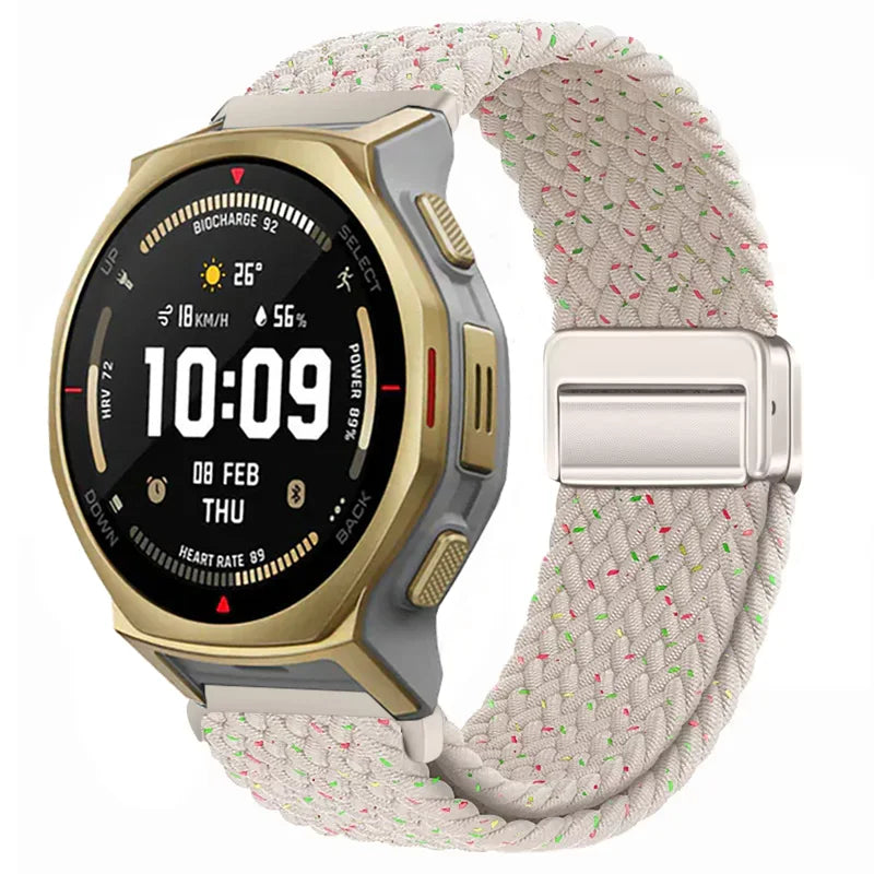 20mm 22mm Nylon Strap for Amazfit T-Rex3 Pro 48/44mm Helio Balance 2 Magnetic Buckle Bracelet Amazfit Active 2 Bip 6 5 Wristband