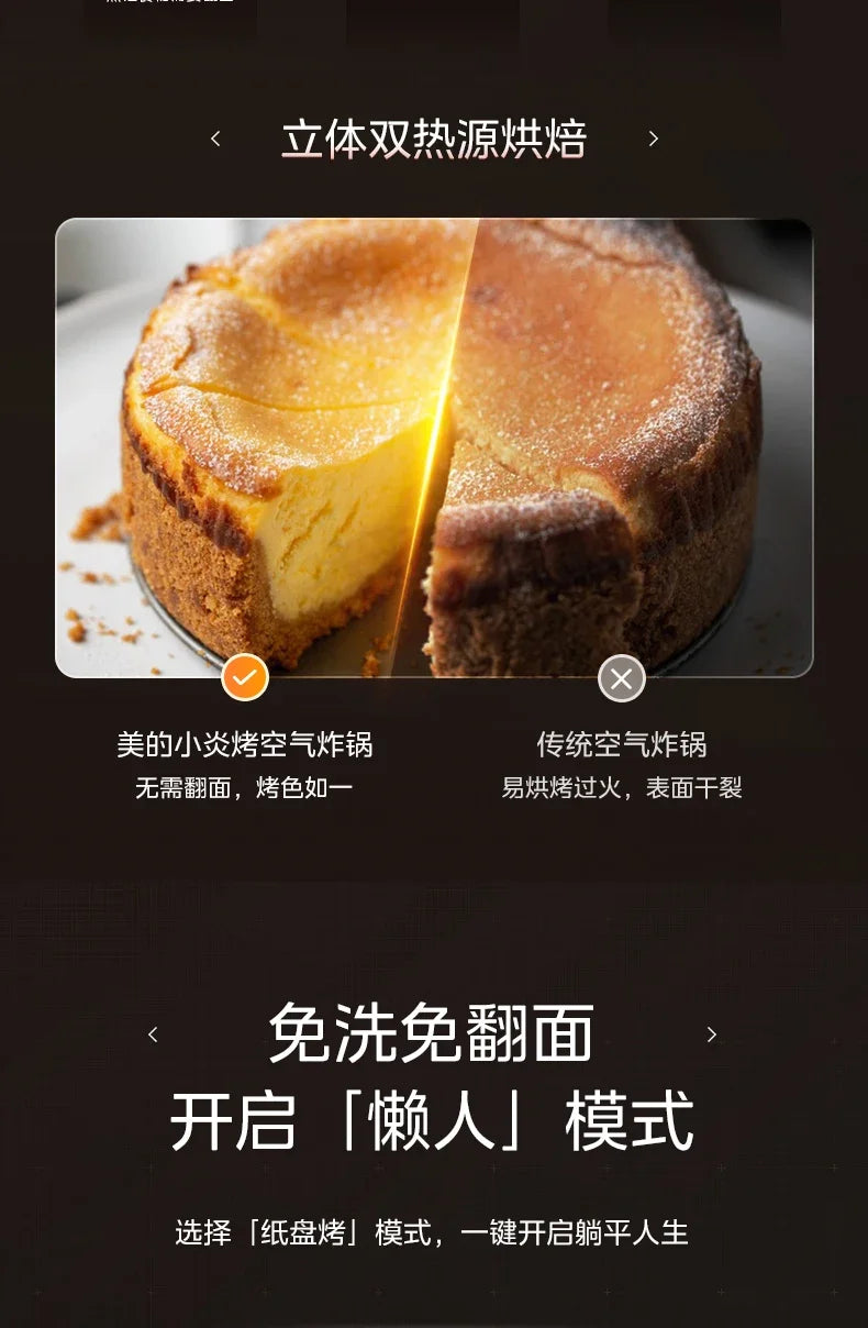 Bake Air Fryer: New Home Multifunctional. Large Capacity Integrated Automatic Visual Electric Oven Fritadeira Eletrica Air Fryer