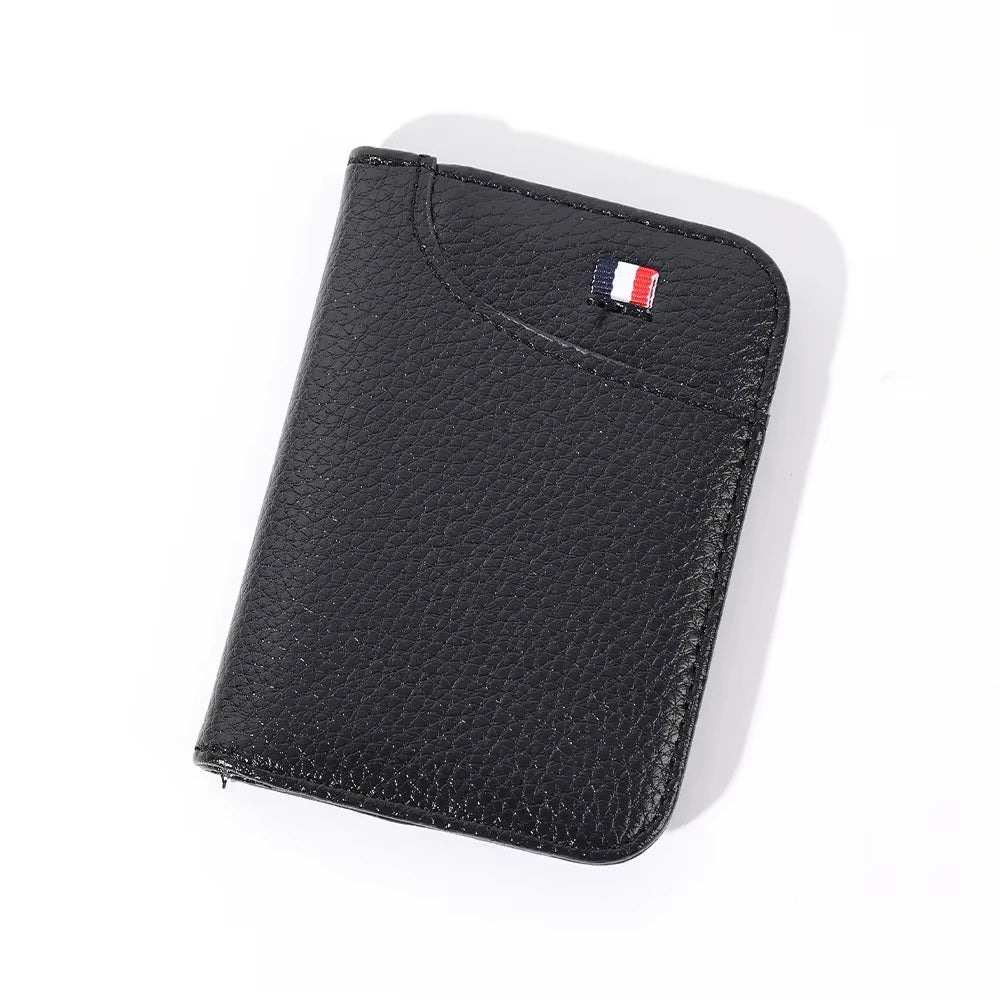 Customized Name Portable Super Slim Soft Wallet PU Leather Credit Card Wallet Purse Card Holders Men Wallet Thin Small Wallets