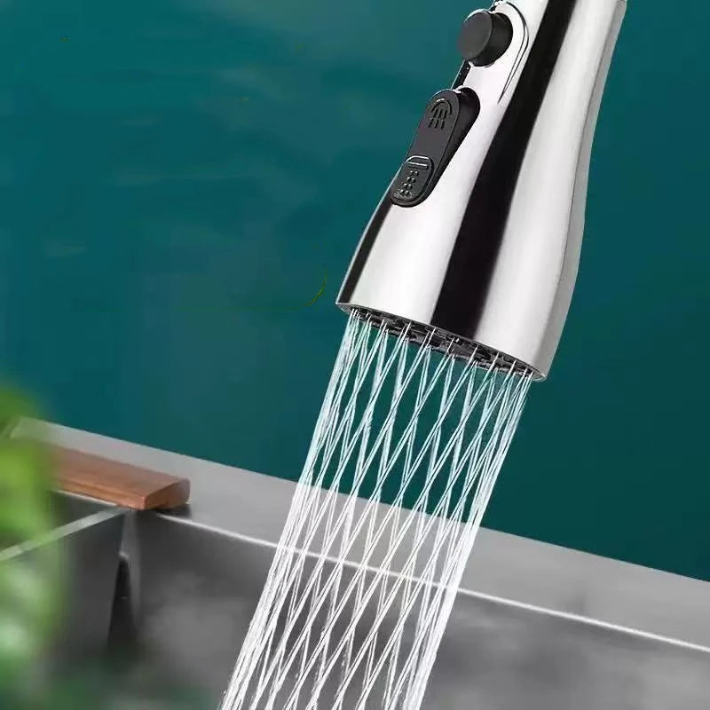 Kitchen Pull Out Faucet Sprayer Nozzle 3 Modes ABS Water Saving Bathroom Basin Sink Shower Spray Head For 1/2" Connection