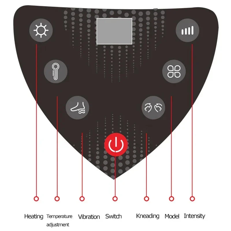 7 Modes Electric Foot Massager Shiatsu Air Pressure Infrared Heating Therapy Hot Compression Foot Muscle Relaxation Muscle Relax