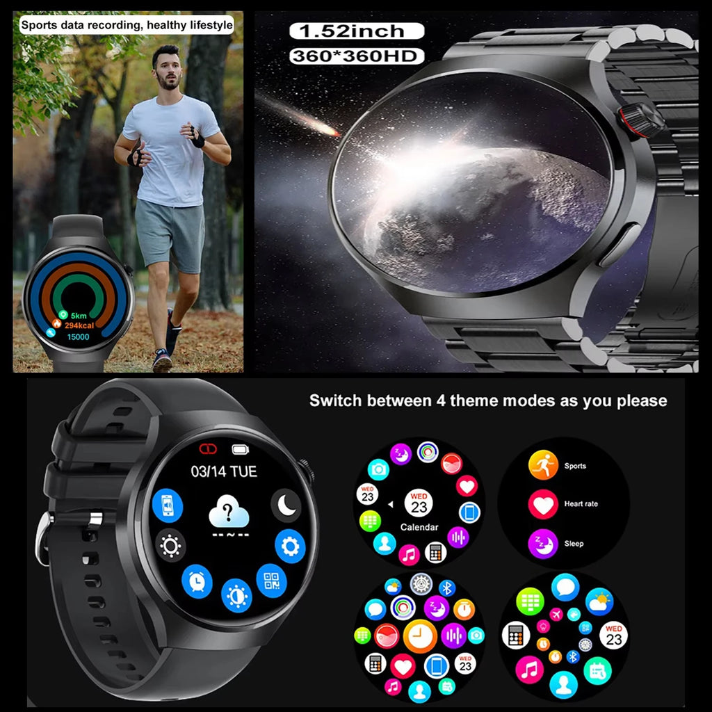 2025 New Bluetooth Call Smart Watch Men For Xiaomi IP68 Waterproof GPS Sports  AMOLED HD Large Screen Heart Rate NFC Watch Gift