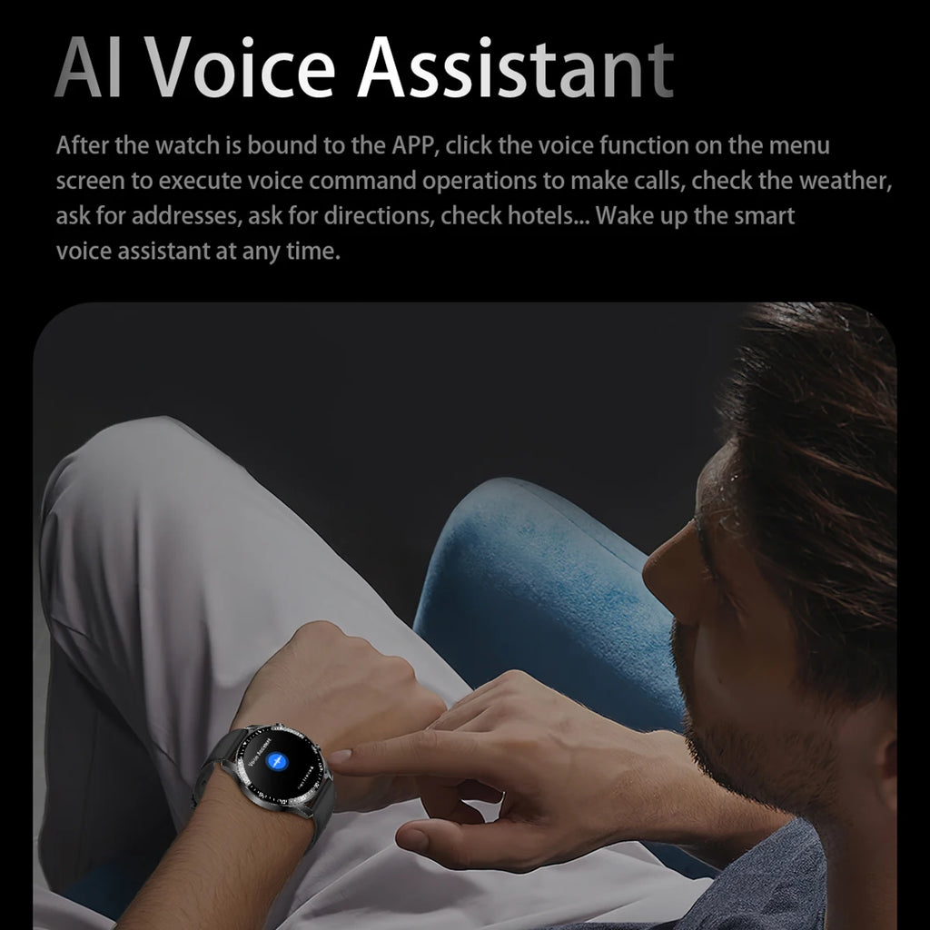 2026 New Sports Smartwatch for Man Bluetooth Call Camera Control Music Player AI Voice Fitness Tracker Watches for Woman Gifts