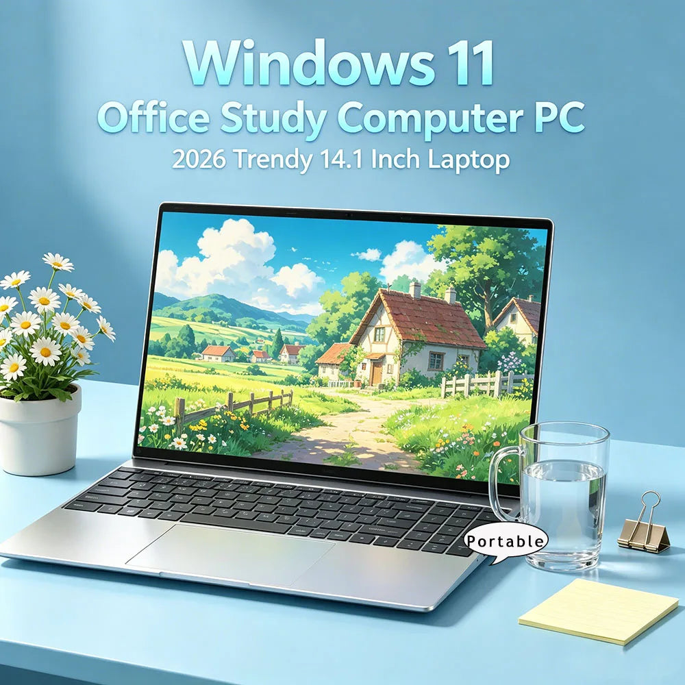 14.1 Inch Premium Business Laptop Windows 11 Ultra Thin Portable Notebook 16GB/32GB DDR4 2TB SSD For Office Study Intel I9-9900