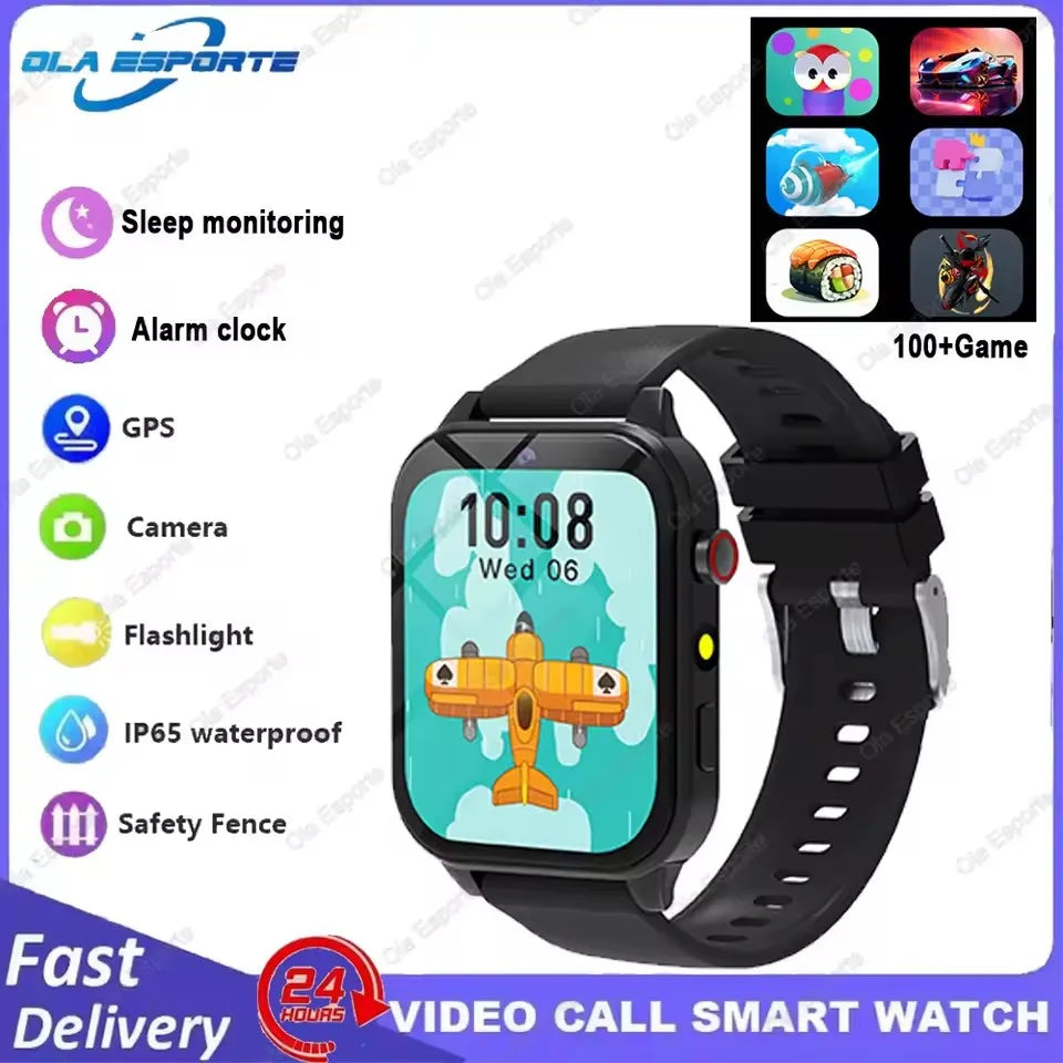 100+ Game SmartWatch Kid Child HD Screen Lighting Music Smart Watch Boy Girl Gift Children Smartwatch For IOS Android 2025 New