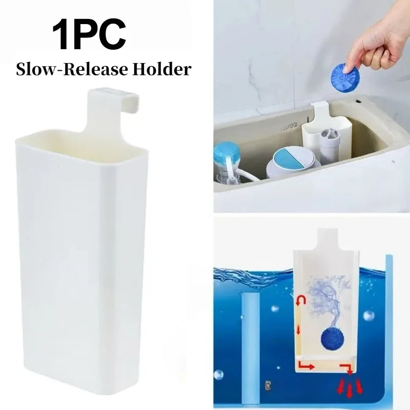 Toilet Solid Dispenser-Tank Replacement Part,Toilet Bowl Cleaner Buffer Box,Hanging Slow-Release Dispenser,Extends Cleaning Time