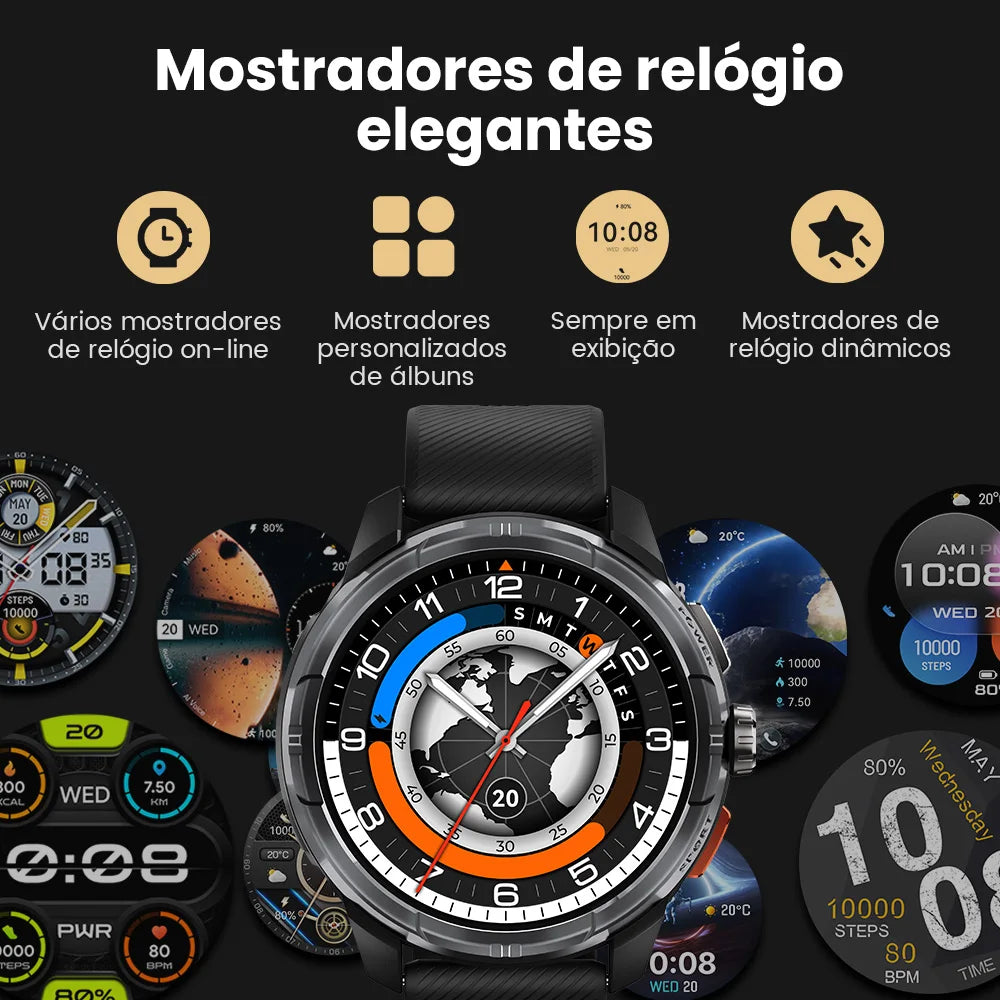 HAYLOU Solar Ultra GPS Smart Watch 1.6” AMOLED Display 60Hz Refresh Rate Bluetooth Calls 5ATM Water Resistance Sports Smartwatc