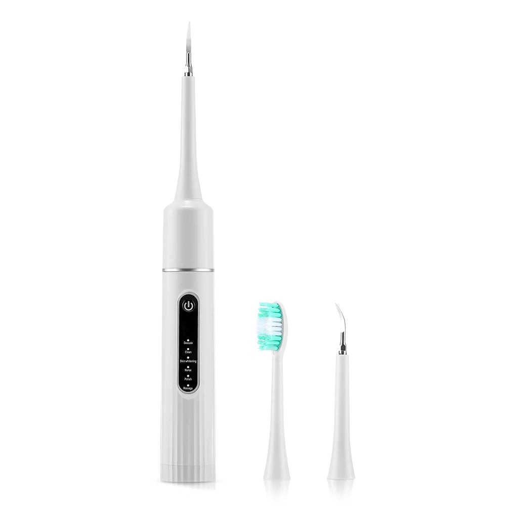 Electric Teeth Cleaner 6-gear Modes Portable Toothbrush Tartar Remover High Frequency Vibration Tartar Cleaning Whitening Teeth