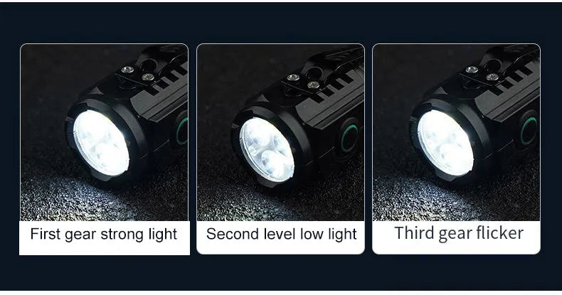 New Ultra Powerful Flashlight 3 Core LED Mini EDC Tactical Torch USB Rechargeable Outdoor Camping Fishing LED Hat Clip Lamp