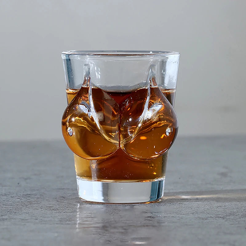 1PC Novelty Body Shaped Glass Beer Cup, Transparent Drinkware for Cocktails and Juices, Funny Wine Glass, Bar and Cafe