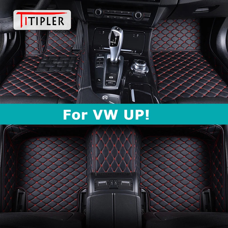 TITIPLER Custom Car Floor Mats For VW UP UP! Auto Carpets Foot Coche Accessorie