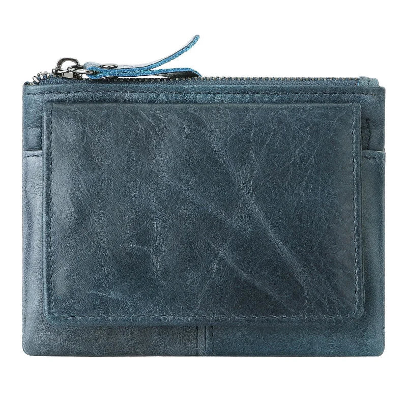 New Cow Leather Women's And Men's Card Bag Coin Purse Slim Credit Card Holder Wallet For Men and Women ID Card Pocket