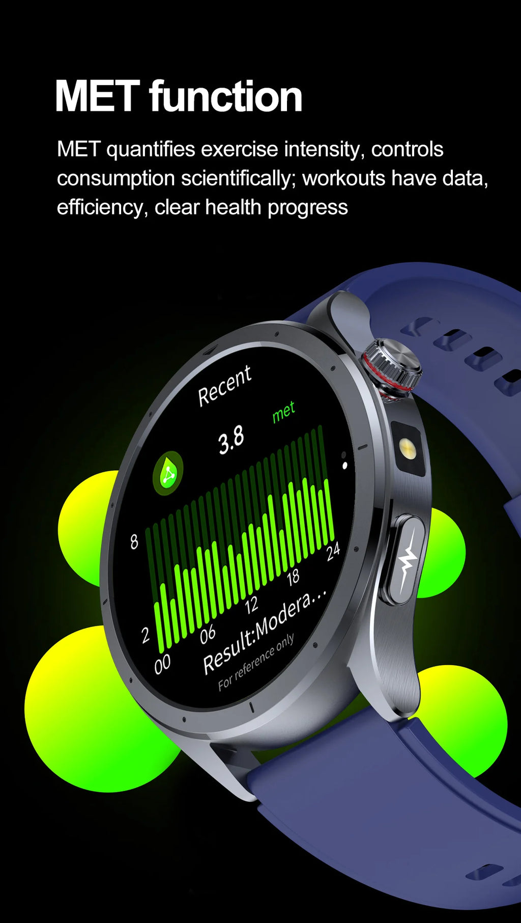 2026 New Body Fat Analysis Health Smart Watch ECG+PPG Uric Acid Blood Pressure Blood Oxygen Clock Call Smart Watch For Men Women