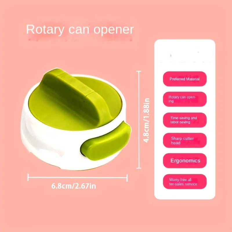 Portable Manual Can Opener Adjustable Anti Slip Kitchen Gadgets Easy Twist Release Open Jar Small Tools