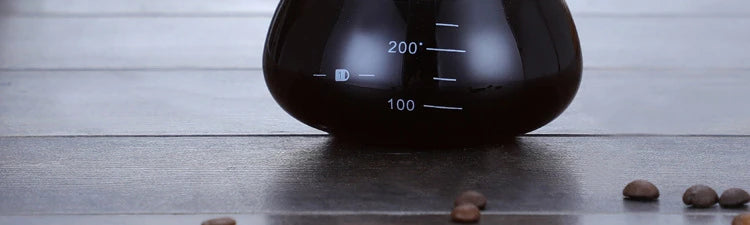 Hand Glass Coffee Kettle with Stainless Steel Filter Drip Brewing Hot Brewer Coffee Pot Dripper Barista Pour Over Coffee Maker