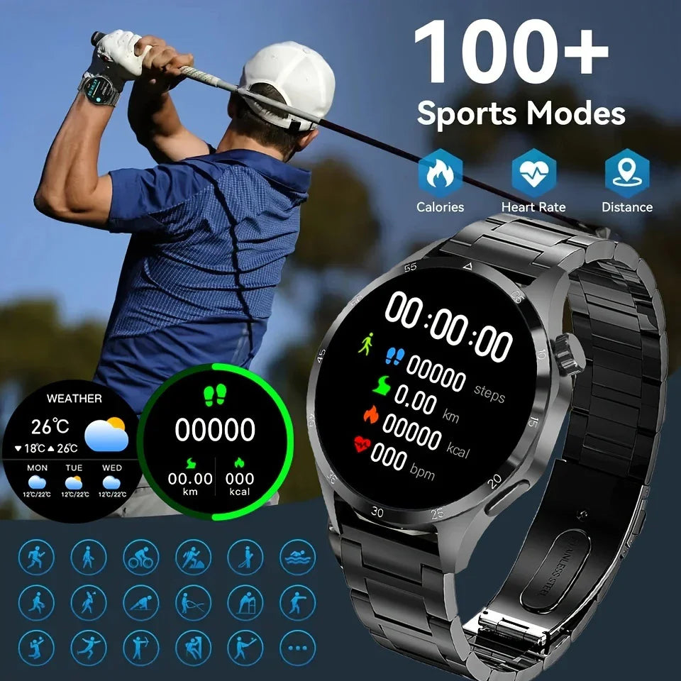 New Bluetooth Call Music Men's Smart Watch GPS Movement records NFC IP68 Waterproof Women Health Monitoring Smart Bracelet Gift