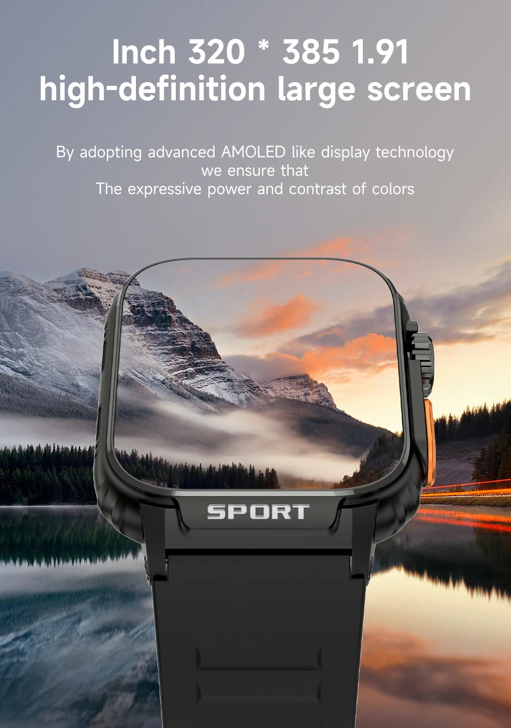 LIGE New 1.91 inch Super Ultra Watch Bluetooth Smart Call Men's Watch Tracker Blood Pressure Heart Rate Monitor Sport Smartwatch