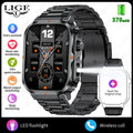 LIGE Military Smart Watch Men IP68 Waterproof Outdoor Sport Tracker LED Flashlight Bluetooth Call Man Smartwatch For Android iOS