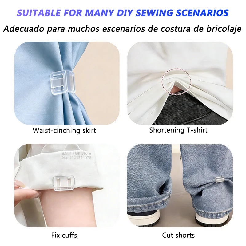 4~10PCS Invisible Leg Shortening Clip, Non-Slip Pants Edge Clip, Quick Fix Hem Clip, Hidden Pants Adjuster, Sewing Accessories