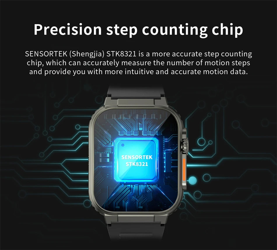 LIGE 600mAh high-Capacity Smart Watch Ultra Watch Men Bluetooth Call TWS Local Music Smartwatch Sport IP68 Waterproof Watches