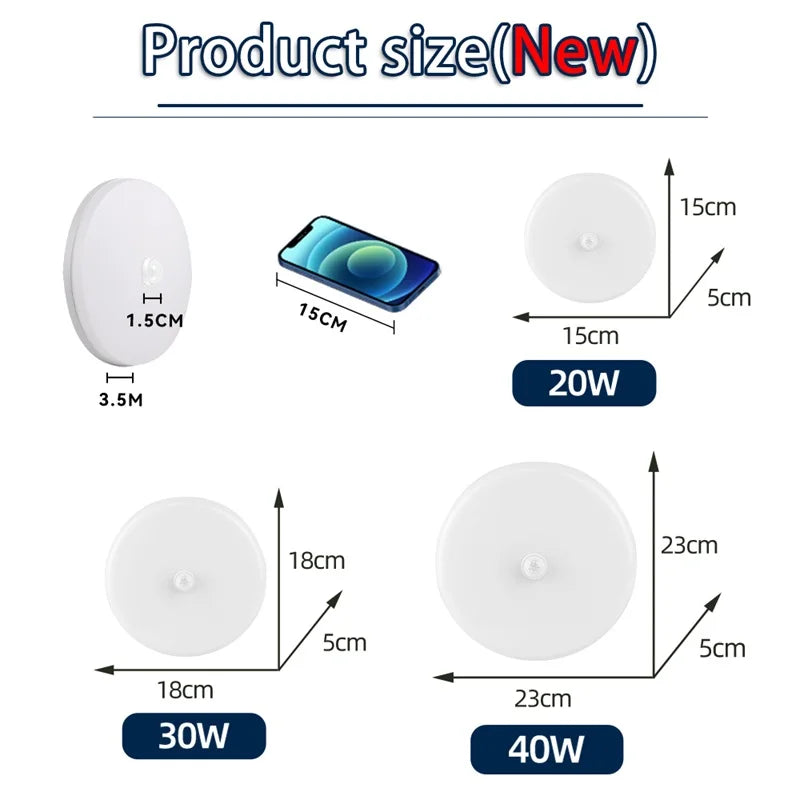 220V PIR Motion Sensor Ceiling Lamp 110V 220V Motion Detector Modern Ceiling Lighting For Corridor Garage Stair Balcony