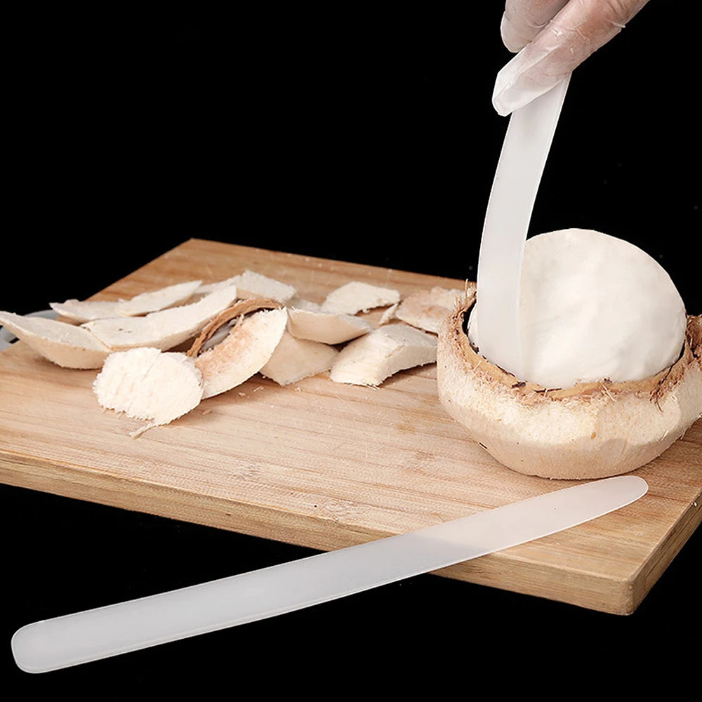 1/2PCS Coconut Meat Removal Soft Knife Plastic Coconut Tool Opener Convenient Sturdy Long Handle Coconut Opener Kitchen Gadgets