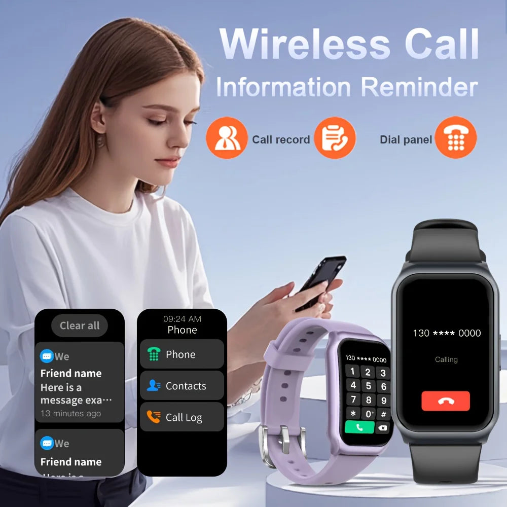 LAXASFIT New Smart Watch Bluetooth Calling Heart Rate&Sleep Monitoring Flashlight  Voice Assistant Men Women Smartwatch