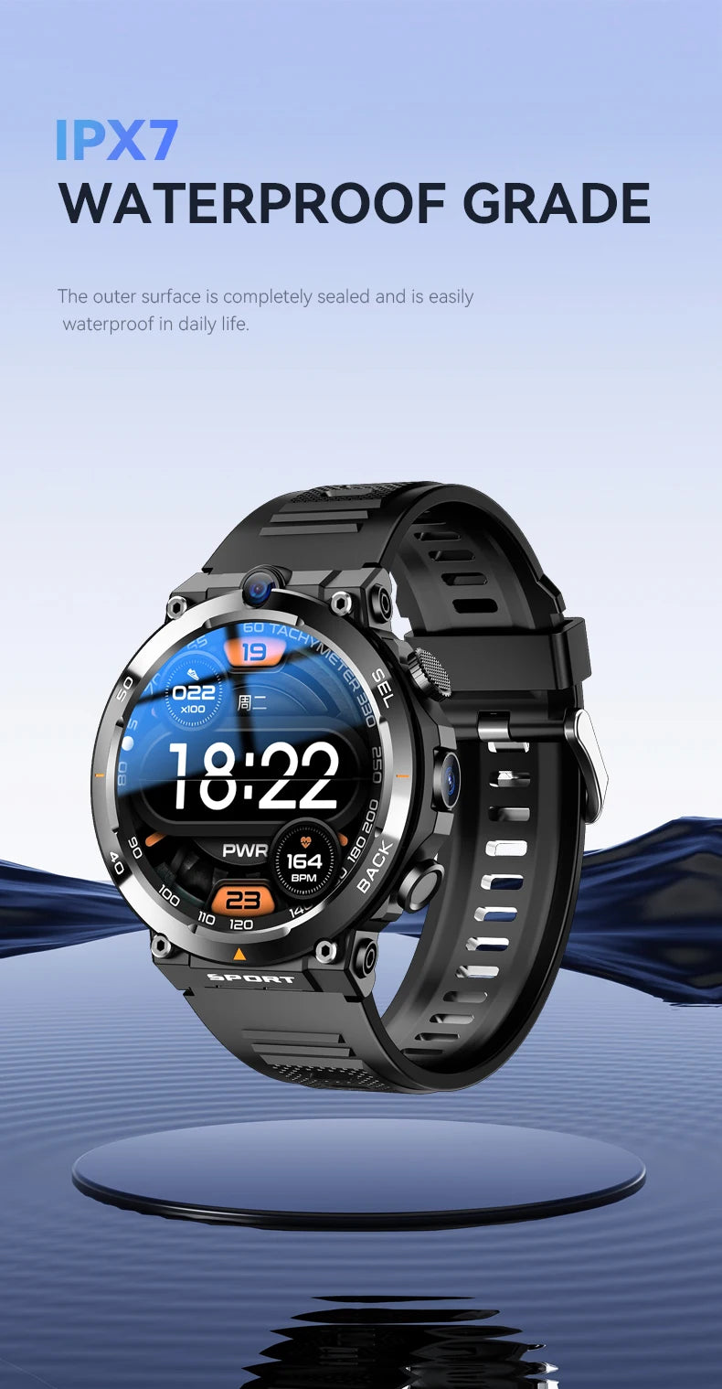 Sport Smartwatch 256GB GPS Wifi Download APP Dual Camera Video Calls Supports Google Play Smart Watch 4G SIM Card For Men Women
