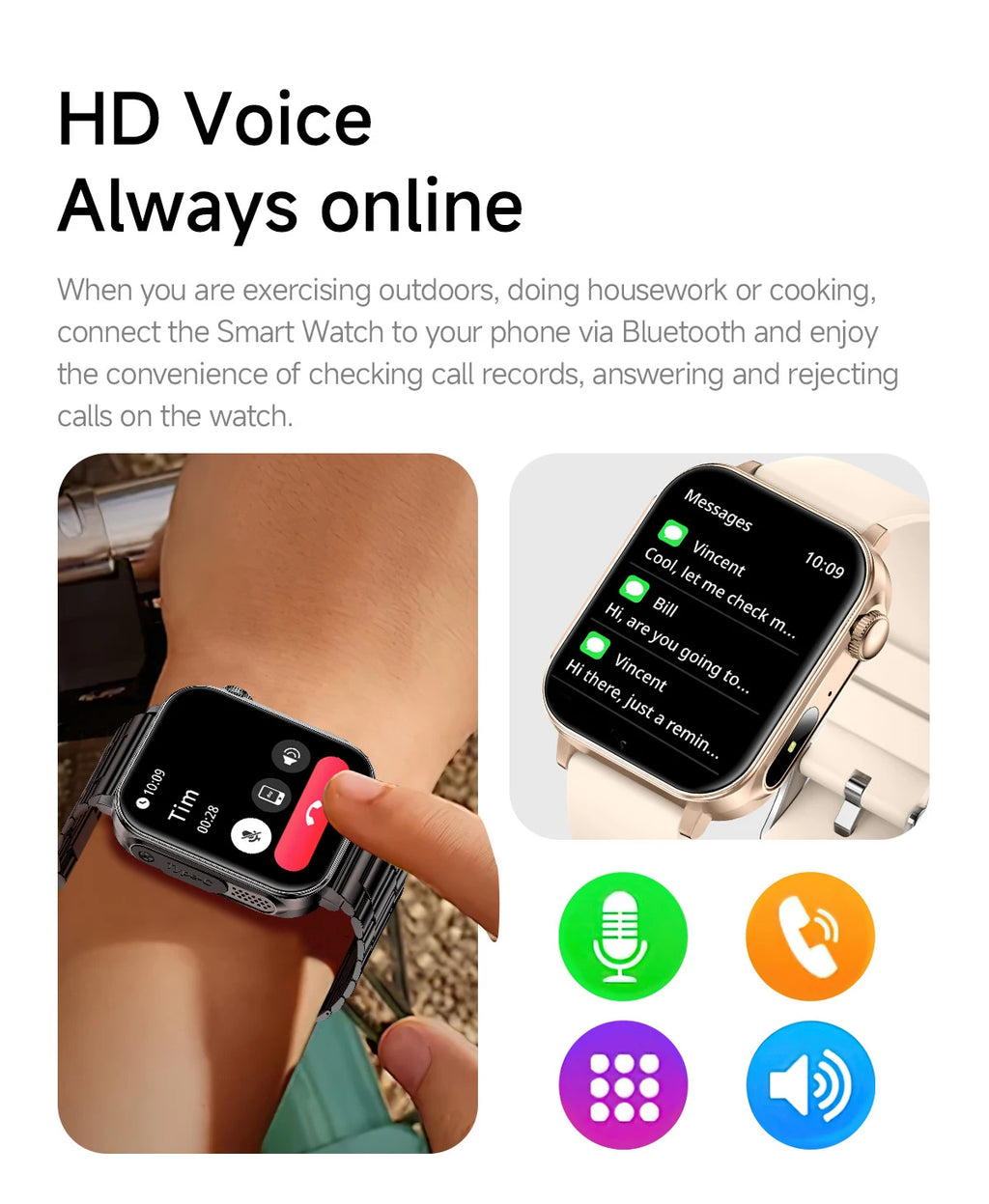 COLMI P80 Type-c Smartwatch Men Women Health Manager Bluetooth Call IP67 Waterproof Flashlight Smart Watch For Xiaomi iOS Phone
