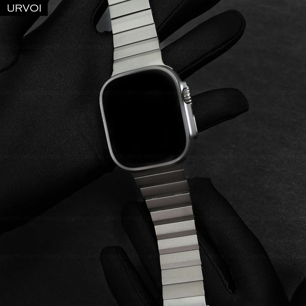 URVOI Titanium Band for Apple Watch Ultra 3 2 Series 11 10 9 8 7 6 SE strap for iWatch Magnet Closure wristband 46 49mm