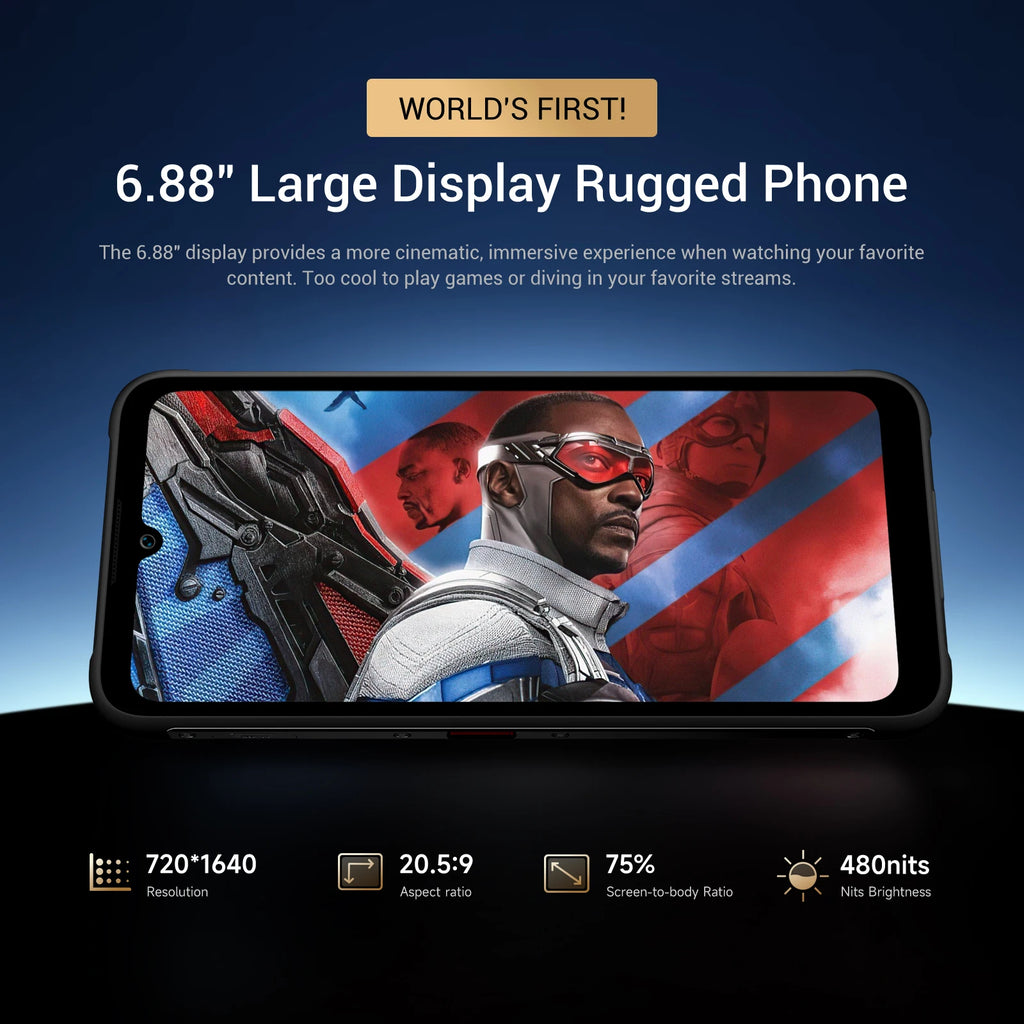 [World premiere] Fossibot F112 PRO 5G Rugged Smartphone 6.88" HD+ 7150mAh 24G(8+16)+256G Mobile Phone Android 14 50MP Cell Phone