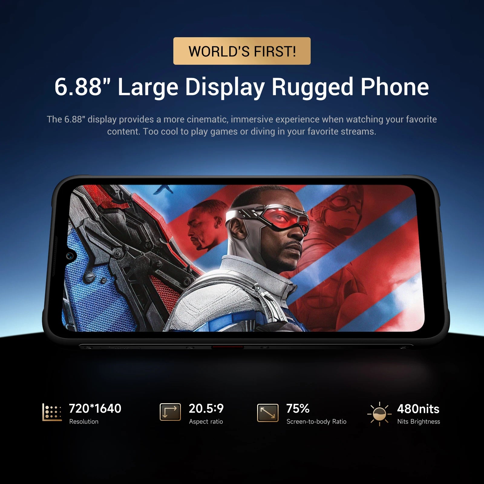 [World premiere] Fossibot F112 PRO 5G Rugged Smartphone 6.88" HD+ 7150mAh 24G(8+16)+256G Mobile Phone Android 14 50MP Cell Phone