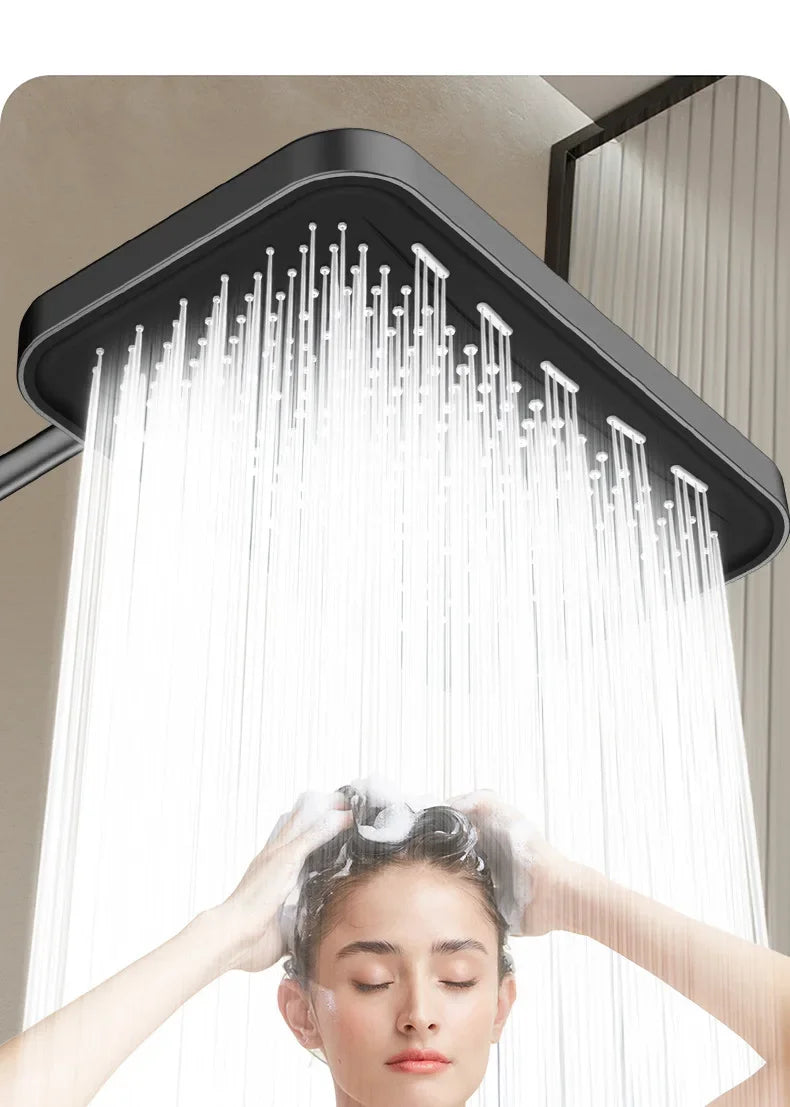 Large showerhead, pressurized showerhead, top spray, pressurized bathroom, rain shower, household shower, showerhead, shower