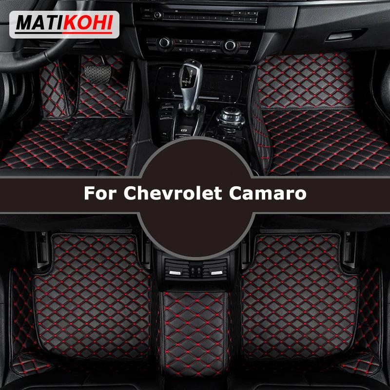 MATIKOHI Custom Car Floor Mats For Chevrolet Camaro Auto Carpets Foot Coche Accessorie