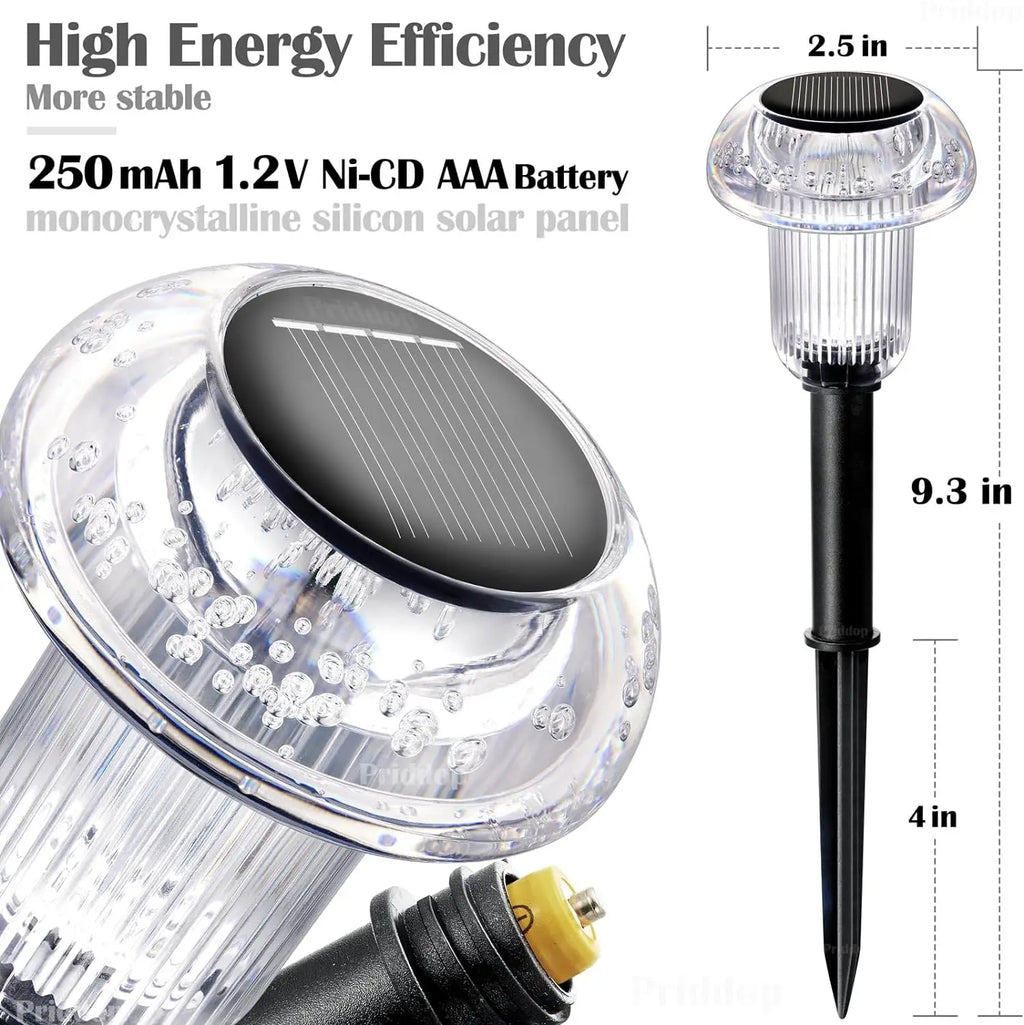 4pcs LED Solar Outdoor Pathway Lights Mushroom Solar Path Walkway Lighting Waterproof For Landscape Yard Lawn Garden Decorative