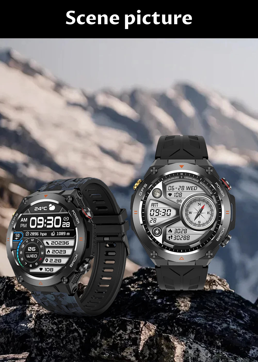2024 COLMI V75 GPS Smart Watch 1.45" Ultra HD Display Built-in GPS & Compass Make/Receive Phone Calls Smartwatch 650mAh Battery