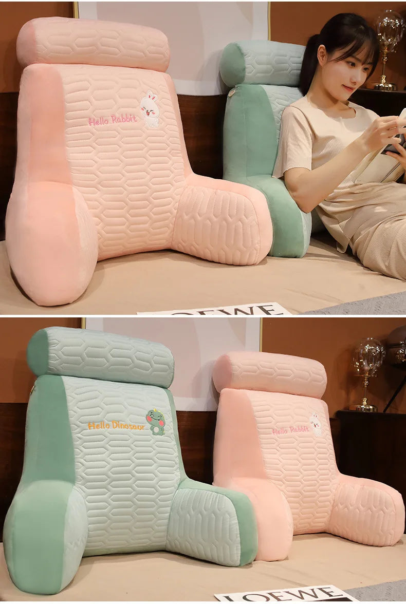 Summer Ice Shreds Pillow Panda Increase in Height Lumbar Support Detachable Washable Cushion Student Dormitories Bed Backrest