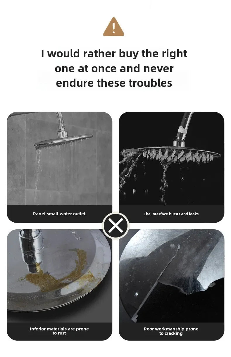 Large showerhead, pressurized showerhead, top spray, pressurized bathroom, rain shower, household shower, showerhead, shower