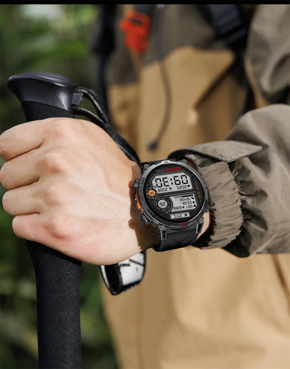 2025 New Professional GPS Sports Smart Watch Outdoor RIDE Run GPS track Swim Watchs Compass Altimeter 5ATM Sports Bracelets Men